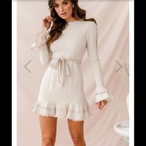 Selfie leslie cream dress